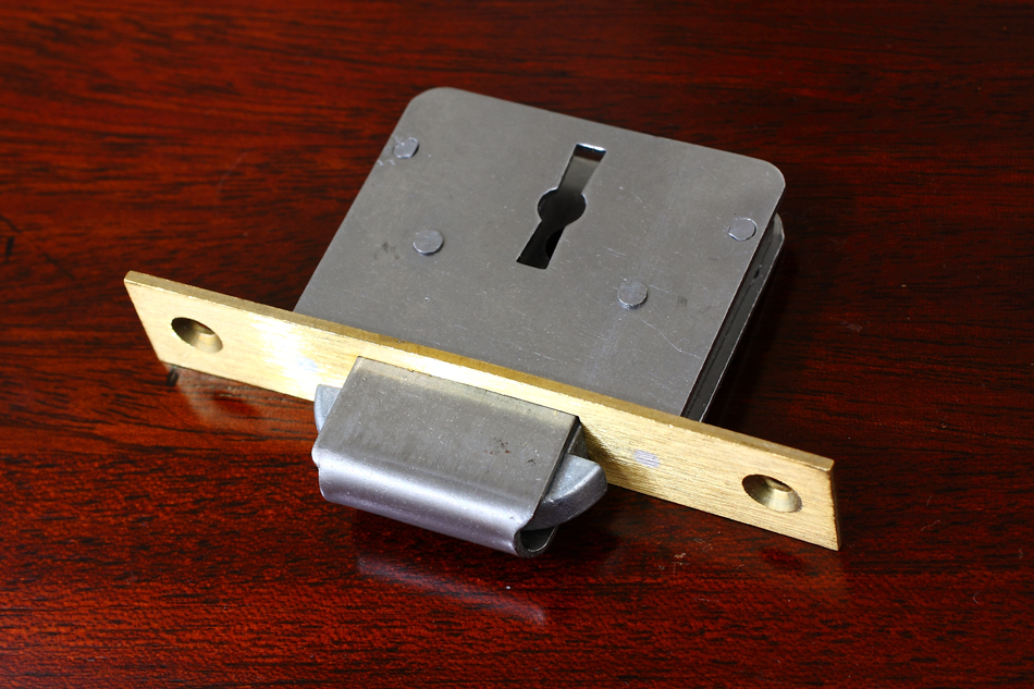 真鍮製バタフライキーロックセット/ロールトップデスク用　80×37