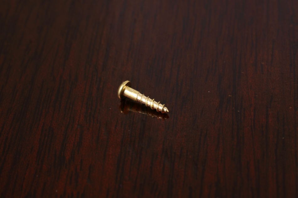 真鍮製ウッドスクリューラウンドヘッド (なべ頭マイナス木ねじ) 1g×3/8インチサイズ 200本入