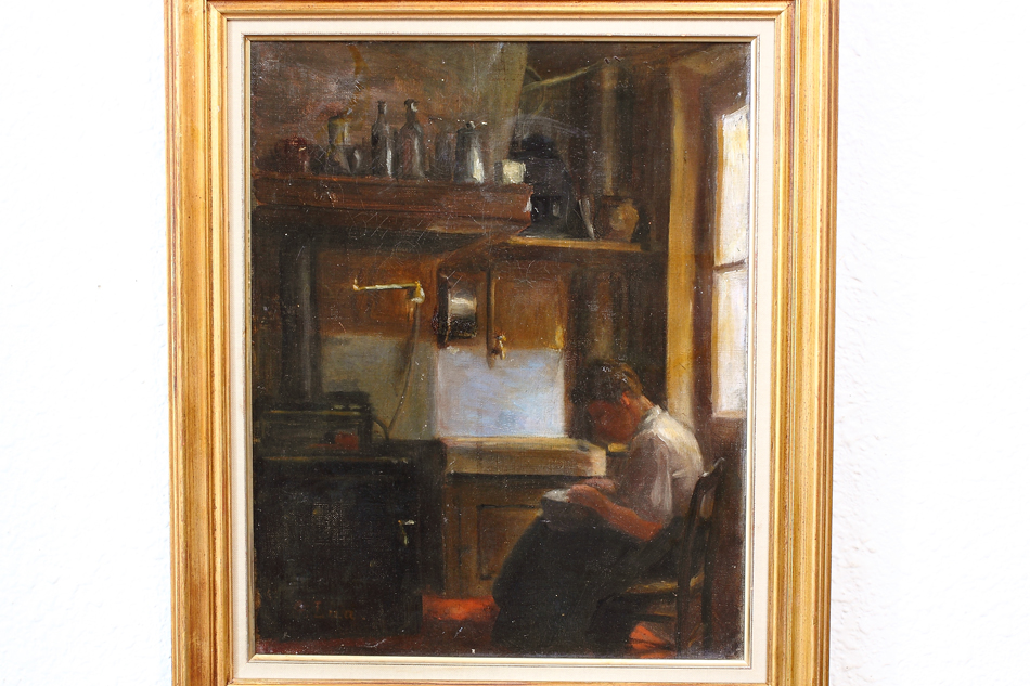 Woman in Interior / Oil Painting