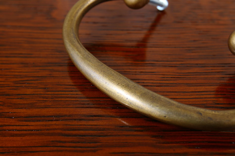 真鍮製ループハンドル 109×56 アンティーク仕上
