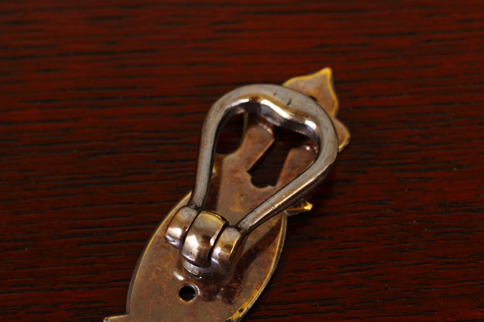 真鍮製 ペデスタルハンドル キーホール(鍵穴)付き83サイズ