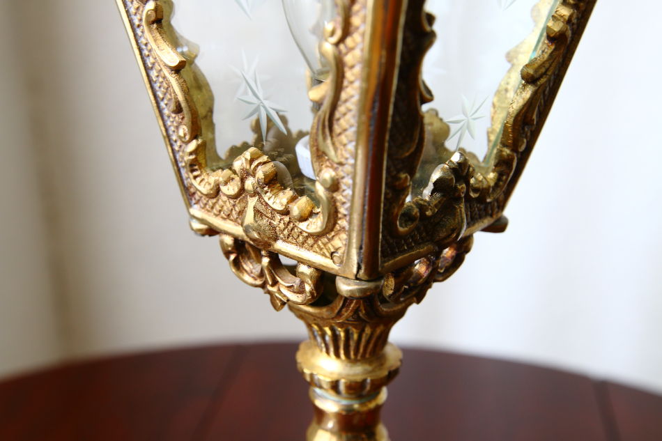 ルイ15世Louis XVスタイル アンティークブラス テーブルランプ