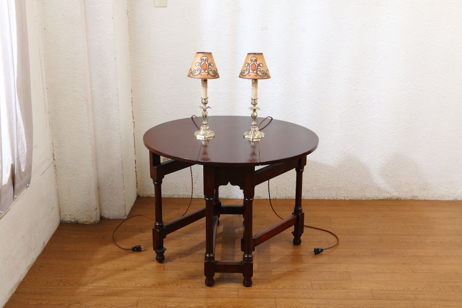 キャンドルスタイル アンティークブラス テーブルランプ
