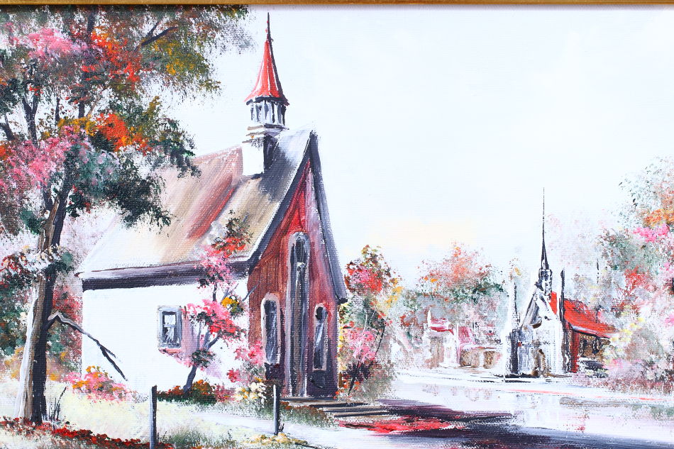 Chapel of Saint-Malo Quebec / Oil Painting