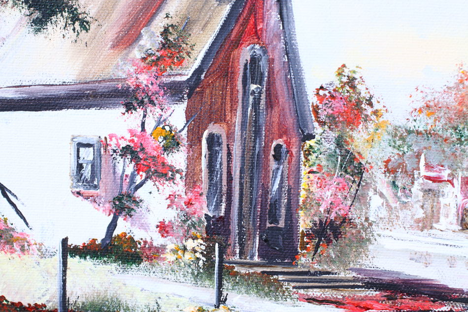 Chapel of Saint-Malo Quebec / Oil Painting