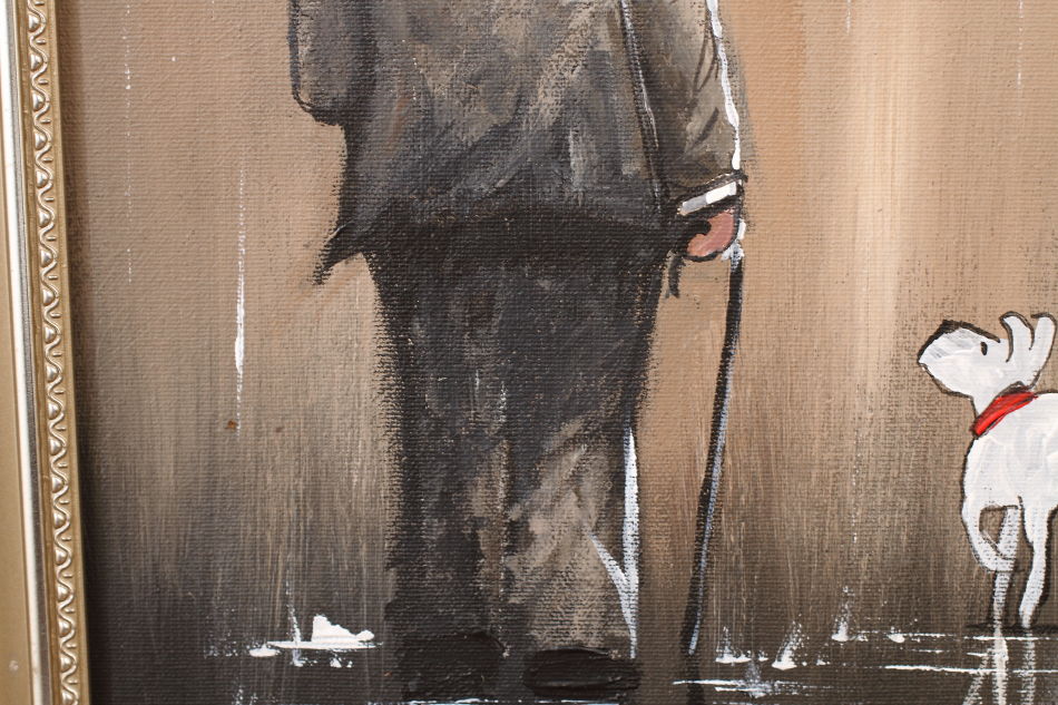 Wander home in the rain / Oil Painting