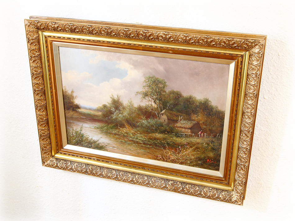 A Country Cottage Scene / Oil Painting