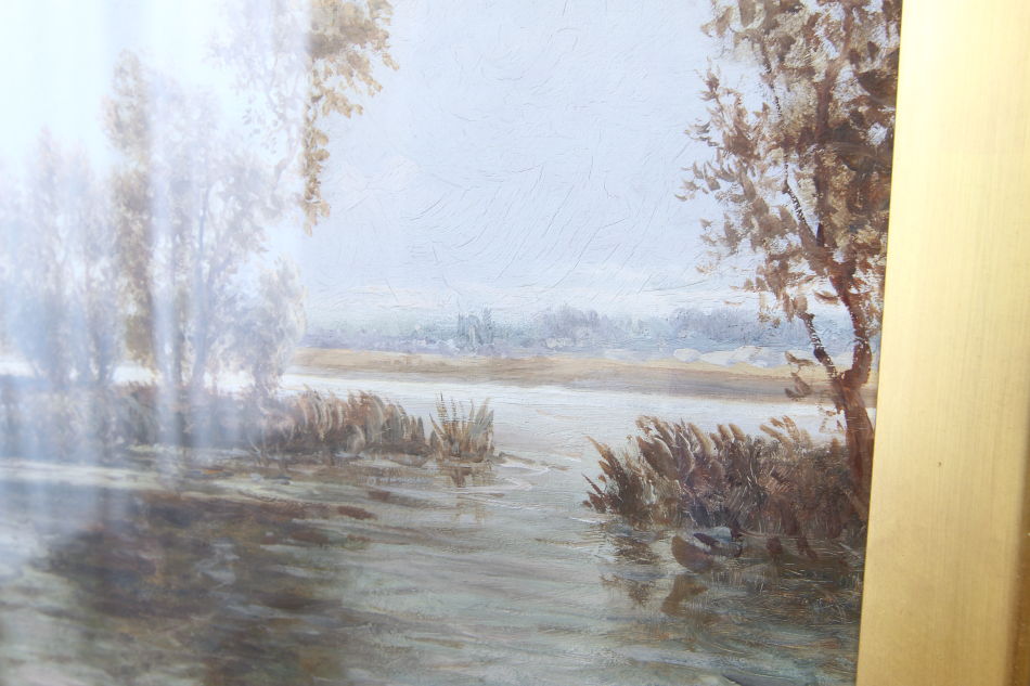 On the River Ouse / oil painting