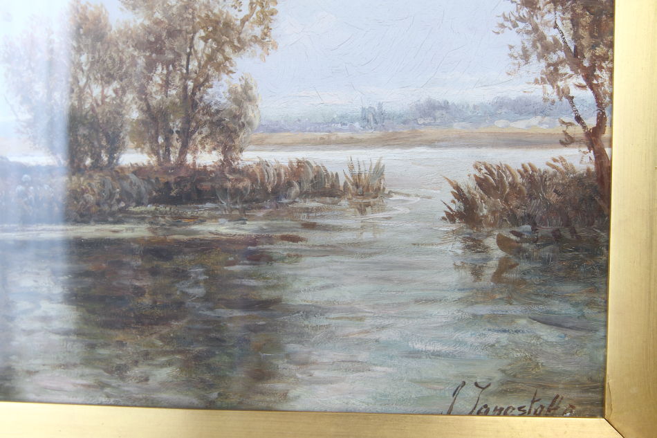 On the River Ouse / oil painting