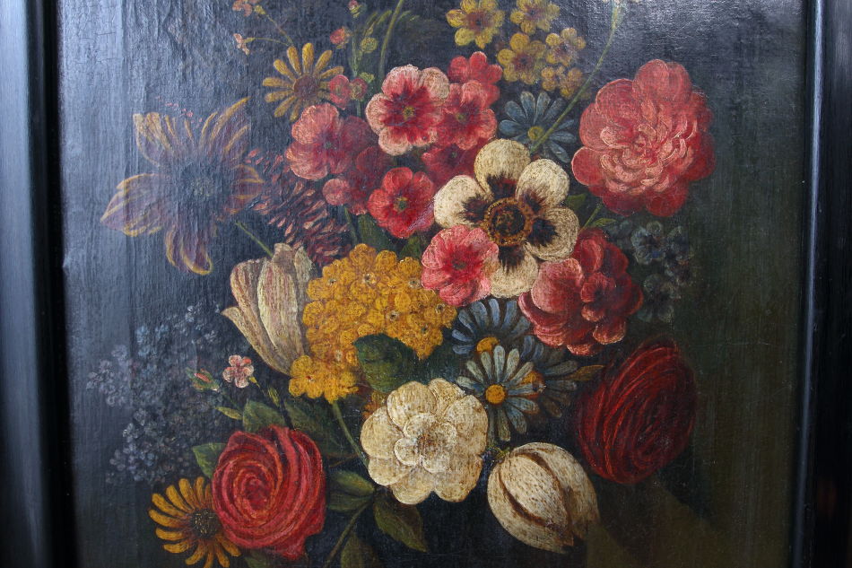 Flowers in a Vase / Oil Painting