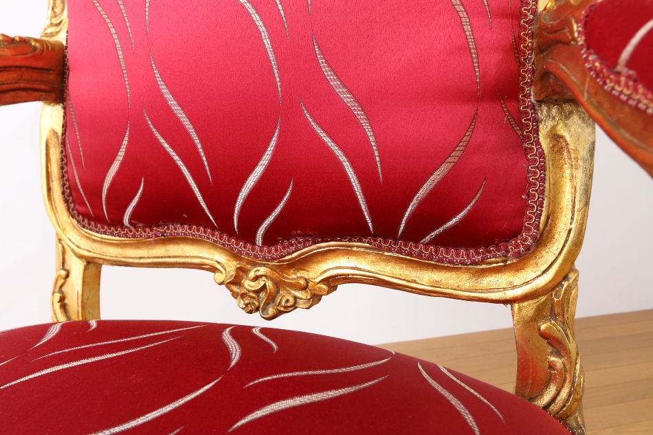 ルイ15世Louis XVスタイル ゴールドギルト ジェントルマンズチェア