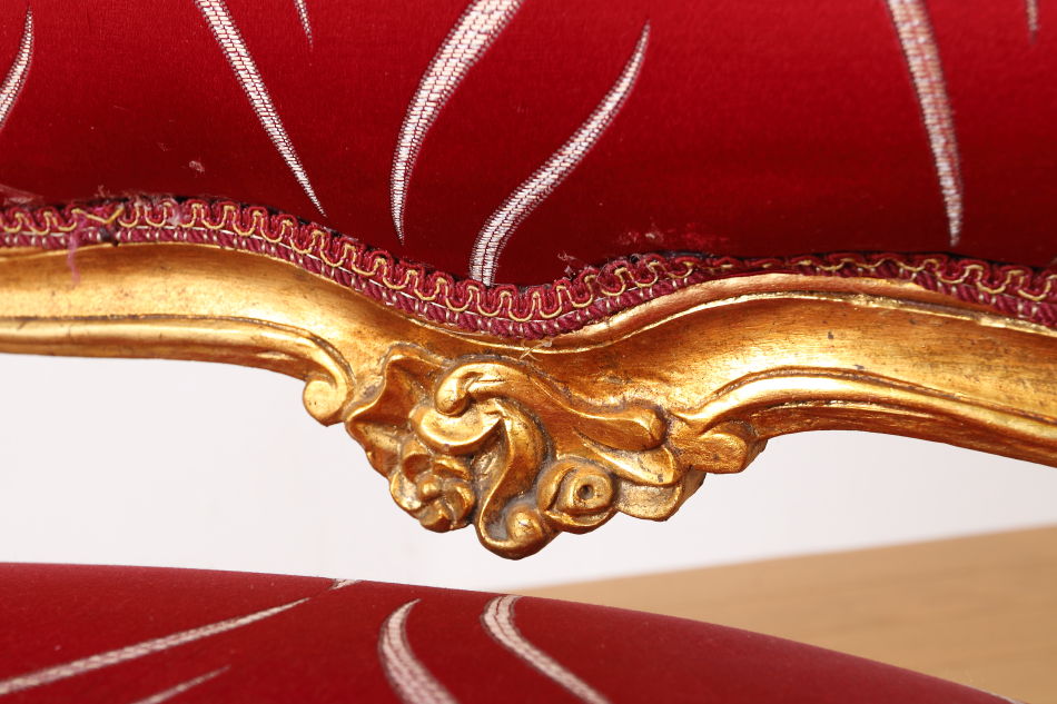 ルイ15世Louis XVスタイル ゴールドギルト ジェントルマンズチェア